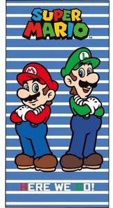 Super Mario és Luigi gyerek törölköző, 70 x 140 cm