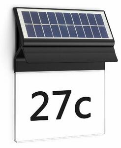Philips Enkara napelemes kültéri LED házszámlámpa0,2W 2700K, fekete