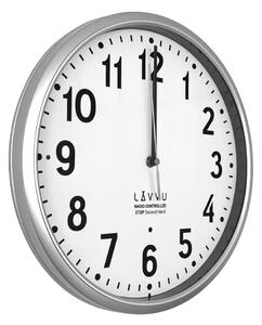 LAVVU Accurate Metallic Silver ezüst rádiójel vezérlésű óra