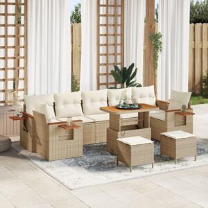 VidaXL Kerti Kanapé Szett párnával 10 pcs Beige és krém