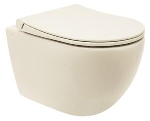 WC soft close ülőkével felakasztható Vitra VitrA Project taupe matt felülettel hátsó kifolyással 7510-020-6319
