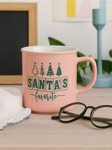 Sinsay - Karácsonyi bögre „Santa’s Favorite” felirattal - pasztellpink