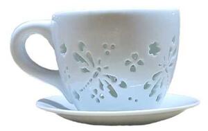 Csésze alakú, szitakötő mintás aromalámpa