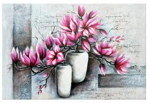 Gario Vászonkép Rózsaszín magnóliák a vázában Méret: 40 x 60 cm