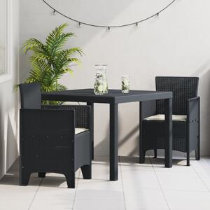 Kert étkező szett 3 pcs Antracit Polipropilén