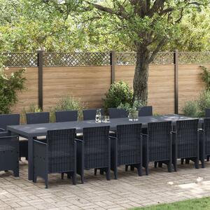 13 Darabos Kerti Étkező Garnitúra Fehér Poli Rattan, Kerti Asztal Fehér 200x100x73 cm Poli Rattan, Kerti Asztal Fehér 150x100x73 cm Poli Rattan, Kerti Székek 4 db Fehér Poli Rattan