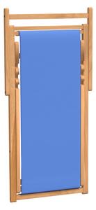 VidaXL kék tíkfa napozószék 56 x 105 x 96 cm