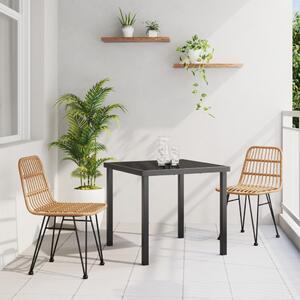Kert étkező szett 3 pcs Barna Porszórt acél