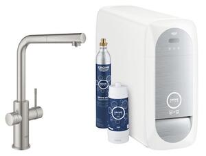 Mosogató csaptelep GROHE Blue Home kihúzható zuhannyal supersteel 31539DC0