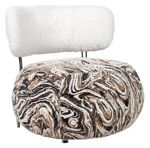 King Home Low Teddy Fotel Bézs Melange Márvány Mintás