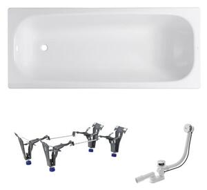 Téglalap alakú kád SAT Vivien 160x70 cm zománcozott acél bal és jobb is SATVIVI160AN