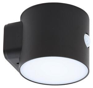 Amren LED napelemes fali világítás érzékelővel, fekete