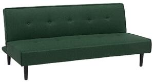 Sötétzöld kárpitozott kanapéágy VISBY