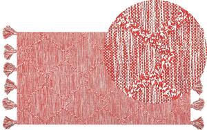 Piros pamutszőnyeg 80 x 150 cm NIGDE