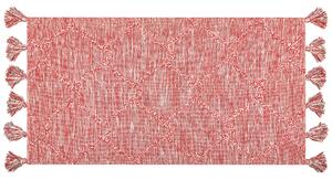 Piros pamutszőnyeg 80 x 150 cm NIGDE