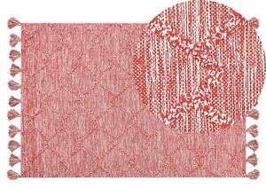 Piros pamutszőnyeg 140 x 200 cm NIGDE