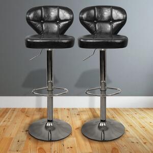 2 db bárszék fényes fekete (BÁRSZÉK-2-BLACK)