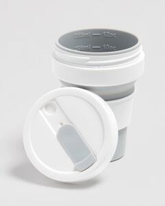 Pocket Cup Dove fehér-szürke összecsukható utazópohár, 355 ml - Stojo