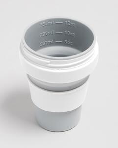 Pocket Cup Dove fehér-szürke összecsukható utazópohár, 355 ml - Stojo