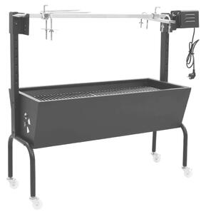 VidaXL Elektromos Forgó Grill - Rozsdamentes Acél - 113x40x92cm