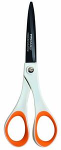 Olló, általános, tapadásmentes, 17 cm, FISKARS Non-Stick, fehér (IF5412)