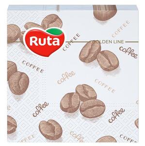 Szalvéta, 1/4 hajtogatott, 2 rétegű, 24x24 cm, 40 db, RUTA Coffee (KHH878)