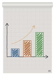 Flipchart papír, kétoldalas, sima/kockás, 580X810mm, 50 lap, NOBO (VN5659)