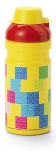 Kulacs, 390 ml, LEGO Brick, sárga-piros-mintás (L40560801)