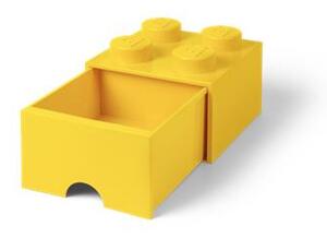 Tárolódoboz, fiókos, LEGO Brick, sárga (L40051732)