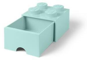 Tárolódoboz, fiókos, LEGO Brick, vízkék (L40051742)
