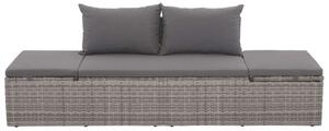 VidaXL Polyrattan Napozóágy - Szürke - 195x60 cm