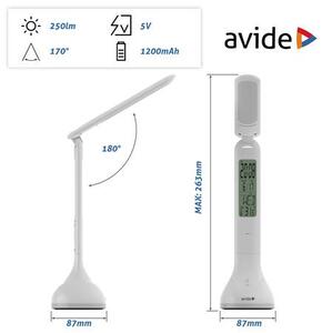 Asztali lámpa, LED, 4W, AVIDE Calendar, fehér (AVALRGBW)