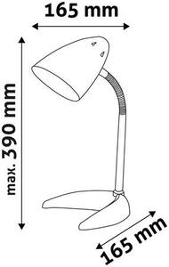 Asztali lámpa, C-talp, AVIDE Basic, fekete (AVALBCB)
