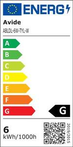 Asztali lámpa, LED, 6W, AVIDE Tyler, fehér (AVALTYLW)