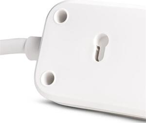 Elosztósor, 4 aljzat, 1,5 m, USB, kapcsolóval, ENTAC, fehér (ENTEL4K2U)
