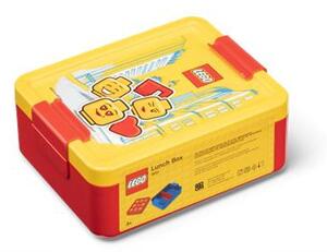Uzsonnás doboz, LEGO Iconic Girl, piros-sárga-mintás (L40521725)