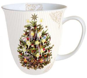 Karácsonyi mintás porcelán bögre - 400ml - X-mas Tree
