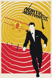 Művészi plakát North by Northwest - Alfred Hitchcock, (26.7 x 40 cm)