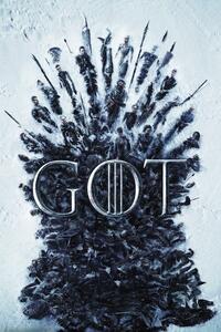 Művészi plakát Game of Thrones - Throne, (26.7 x 40 cm)