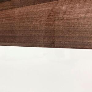Magasfényű falipolc, 139 cm, fehér-diófa - OSLO