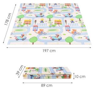 Játszószőnyeg gyerekeknek 180x200 cm ábécé és város