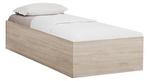 BELLA ágy 90x200 cm, sonoma tölgy Ágyrács: Léces ágyrács, Matrac: Deluxe 10 cm matrac