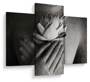 Kép - Lótusz Buddha kezében (90x60 cm)