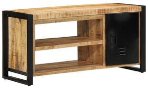 Cipőpad 100x40x50 cm Tömör Fa Durva Mangó