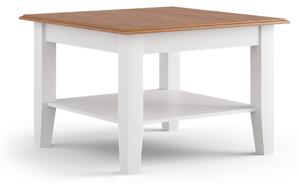 Kávézóasztal - fehér/tölgy - kis méret - Belluno Elegante
