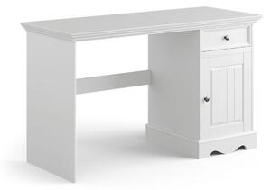 Íróasztal fenyő, egy szekrénnyel - fehér - Belluno Elegante