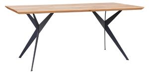 Asztal tölgyfa fém lábakkal 180x90 - Caserta