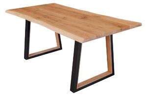 Asztal tölgyfa - fekete lábak 90x180 - Gavardo