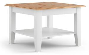 Kávézóasztal - fehér/fenyő - kis méret - Belluno Elegante