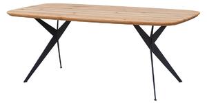 Asztal tölgyfa fém lábakkal 160x90 - Sistina
